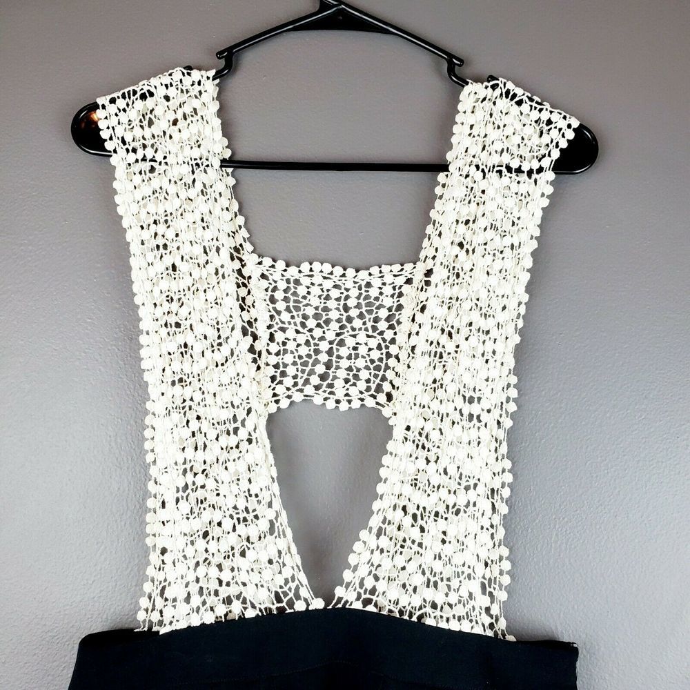 Hazel Anthro Jumper w Crochet Suspender Top Sz Med - Picture 2 of 4